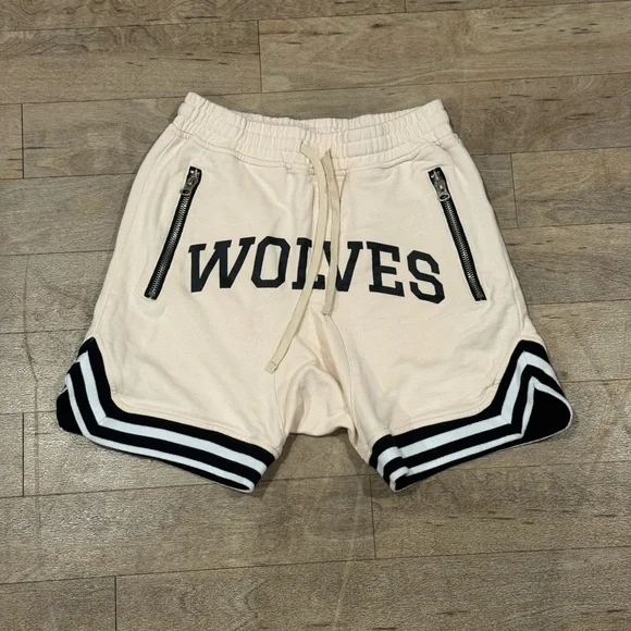 Darc Sports Wolves French Terry Court Slouch Heavyweight Sweat Shorts Size M - Picture 1 of 3